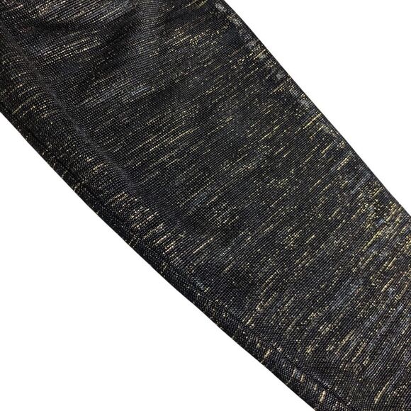 Cache Dress Womens S Black Metallic Gold Sheath Bodycon Lined Zipper Accent Chic - Picture 8 of 16